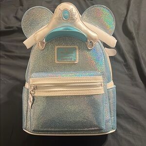 Loungefly Silver and Blue Kids Backpack
